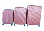 Smte 3 Piece Luggage Set 27 Inch Red Rose Gold With Keychain
