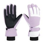 Choyaxo Women Ski Gloves Waterproof Thermal Snow Gloves Fleece Lined Screen Touching For Skiing Hiking Cycling Cold Weather Wind