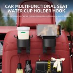 2PCS Car Water Cup Holder 3 In 1 Phone Holder Multifunctional Universal Cup Holder Seat Headrest Back Bottle Cup Drink Storage B