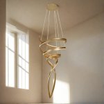 Swan Metal Pendant Light Gold Black - Black