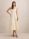 Millie Embroidered Midi Dress - 20 Spring Yellow