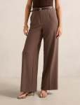 Chantelle Belted Wide Leg Pants - 16 Truffle