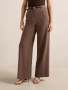 Chantelle Belted Wide Leg Pants - 16 / Truffle