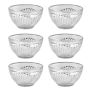 Delight - Premium Ribbed Glass Bowl Set 6 Pieces 200ML