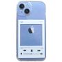 White Itunes Media Player Print Phone Case Compatible With Iphone 14 - Transparent