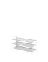 Spaceo Studio Stackable Shoe Rack White W90CMXD35CMXH55CM