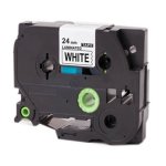 Brother 24MM Black On White Laminated Tape - TZ251