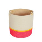 Handle Cylinder Basket - Celebrate Spring & Summer - Pink & Yellow