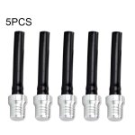 5 Pcs Universal Motorcycle Tank Gas Fuel Cap Valve Vent Breather Hose Tube Silver