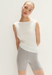 Boat-neck Vest Top - White