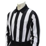 Smitty FBS-118 2" Stripe Elite Football Referee Long Sleeve Shirt Official Nfhs Approved Black White 2XL