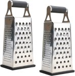 Dual Stainless Steel 4-SIDED Grater Set Steel Grater Kitchen Tool Set
