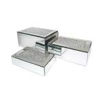 3 Piece Jewelry Box Silver