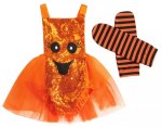 Orange Sequin Ghost Romper With Romantic Tutu And Leg Warmers