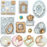 7PCS Vintage Frame Silicone Fondat Molds Baroque Style Frame Chocolate Mold Picture Frames Silicone Candy Mold For Chocolate Cak
