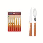 Tramontina Cutlery Braai Set 12PC Wood Econo Brown Livestainable