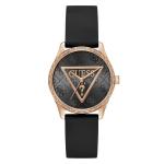 Guess Black Rose Gold Analog Watch With Silicone Strap