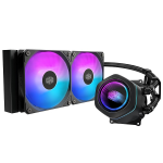 Cooler Master Masterliquid Core Nex 240 Black A-rgb All-in-one Liquid Cooler With Infinity Mirror Pump Cover Design Upgraded Dua