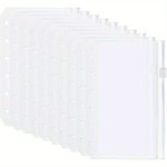 10PCS A6 A7 Binder Pocket Pvc Zipper 6 Holes Binder Folder Document Waterproof Document Storage Binder Bag For 6 Ring Notebook B