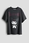 Oversized Printed T-Shirt - Grey