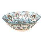 Coastal Mandala Ceramic Bowl 21X8CM