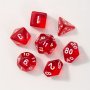 Dnd Polyhedral Dice Set Rpg Mtg Role-playing Board Game Rpg Polyhedral Dice Game 7 Dice Set. Pink Transparent And Red Transparent