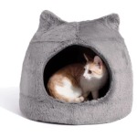 Best Friends Meow Hut Pet Bed - Grey medium Waggs Online Pet Shop