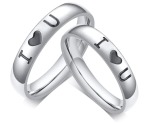 The Stainless Steel "i Love You" His And Her Ring Set