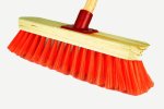 Broom Flagged With Wooden Handle