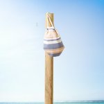 Unison Stripe Fouta Bag Navy And Natural