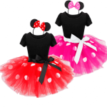 Minnie Dress With Headband Pink 2-3Y - The Purple Lovey