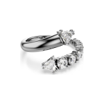 SWAROVSKI Sublima Open Ring Mixed Cuts White Ruthenium Plated - 60