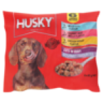 Husky Cuts In Gravy Gourmet Favourites Adult Dog Food Pouches 6 X 85G