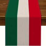 1PC Polyester Table Runner Italy Table Runner For Italian Themed Party Decoration Home Kitchen Dining Room Decor Dinner Linen Ta