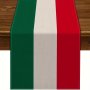 1pc Polyester Table Runner Italy Table Runner For Italian Themed Party Decoration Home Kitchen Dining Room Decor Dinner Linen Table Decor