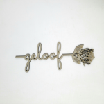 Wood Protea Word Afrikaans 280MM
