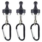 Camping Hiking Two Piece Magnetic Tent Hook Carabiner Set Of 3