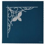 Silkscreen Stencil Corner With Leaf 14 X 14CM
