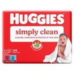 Huggies Simply Clean Baby Wipes 288 Pack