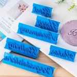 6PCS SET Cake Baking Molds Alphabet Letter Words Cookie Press Stamp Cake Decor