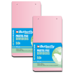 Strip File Divider – 160GSM Pastel – 50 Pack Pink – FIL063