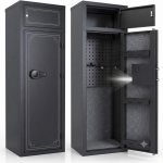 Premium Heavy-duty Electronic Rifle & Shotgun Gun Safe With Digital Keypad Locking Top Compartment & Soft-lined Interior
