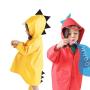 Kids Red Dinosaur Raincoat - 2XL