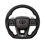Toyota GR300 Sport Steering Wheel Full Black Leather With Paddle Shift Land Cruiser 79 2.8 Auto For