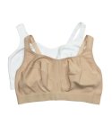 Ladies 2 Pack SPORTS BRA - 52E Wht bge