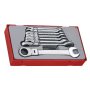 Teng Tools 8PC Ratcheting Combination Spanner Set With 180 Degree Flexible Joint