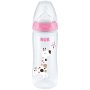 Nuk Temperature Control Bottle 300ML With Size 2 Silicone Teat 6-18M - Girl