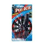 Police Gun - Childrens Toy - Play Set - Black - 4 Piece - 4 Pack