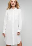 Womens Button Through Midi Shirt Dress In White - White 2XL