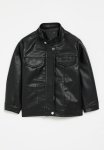 PoP Candy Faux Leather Jacket- Black